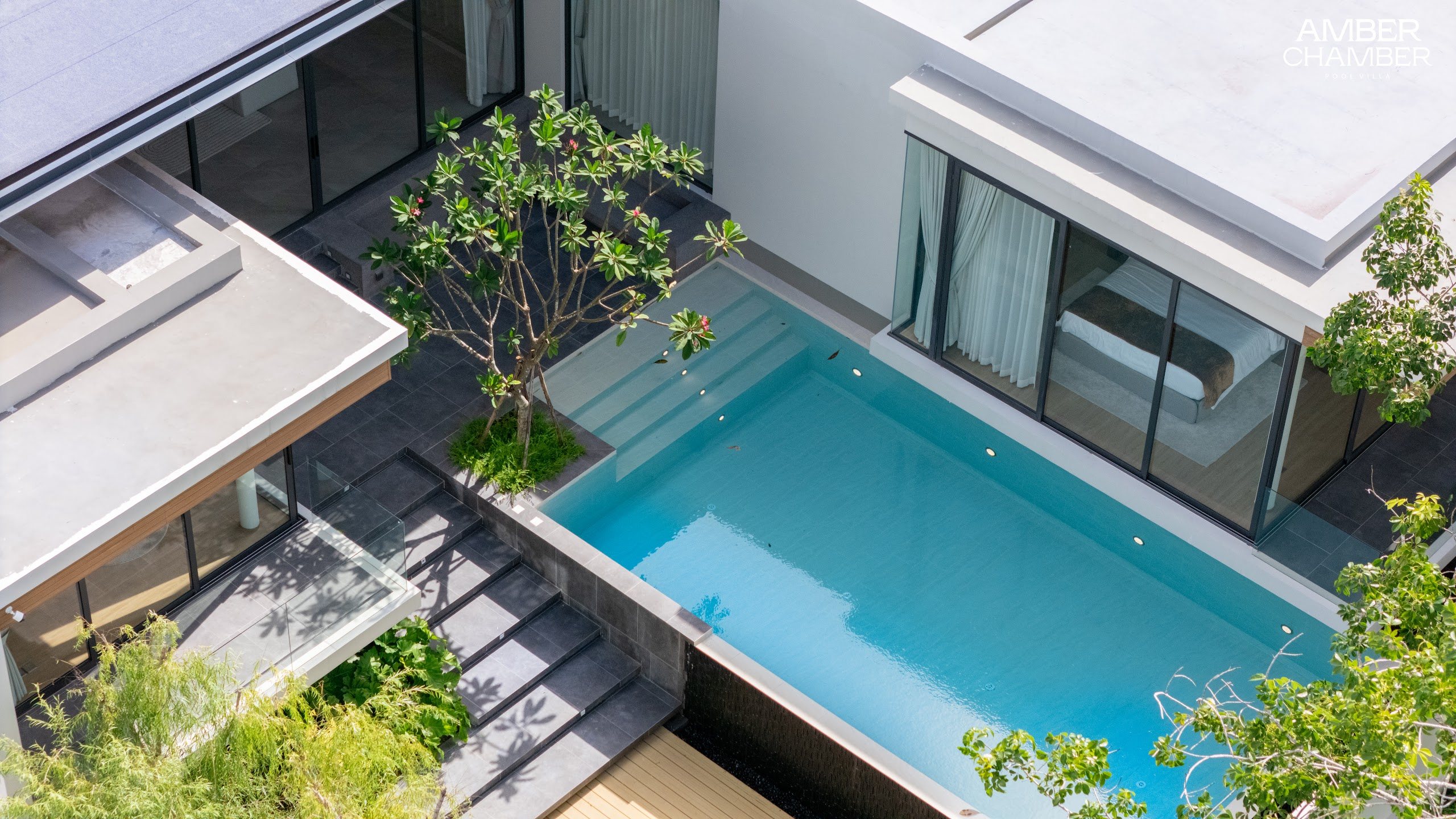 Private swimming pool of an Amber Chamber pool villa