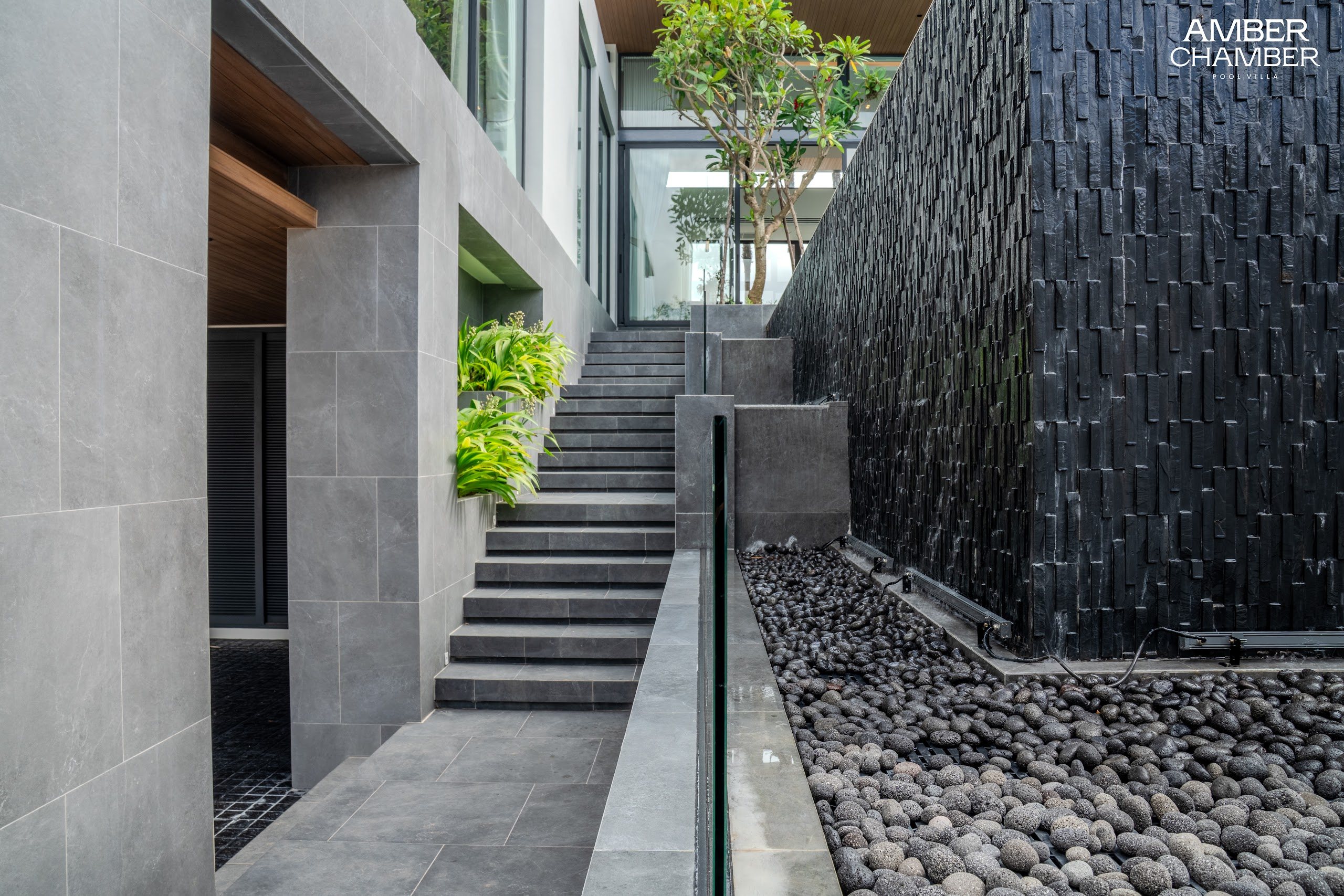 Amber Chamber pool villa exterior in Bang Jo, Phuket