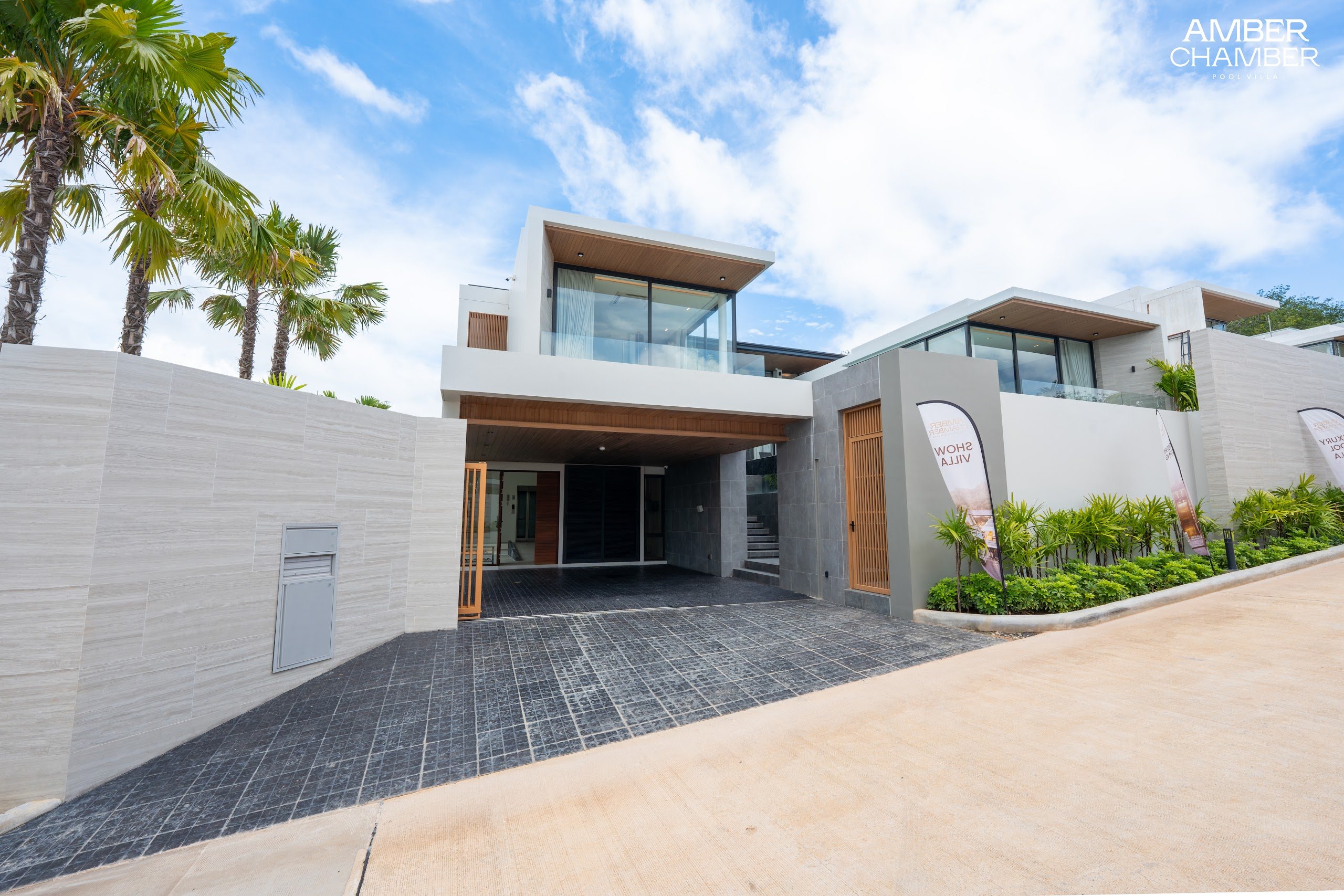 Estate frontage of the gated Amber Chamber development with 24-hour security