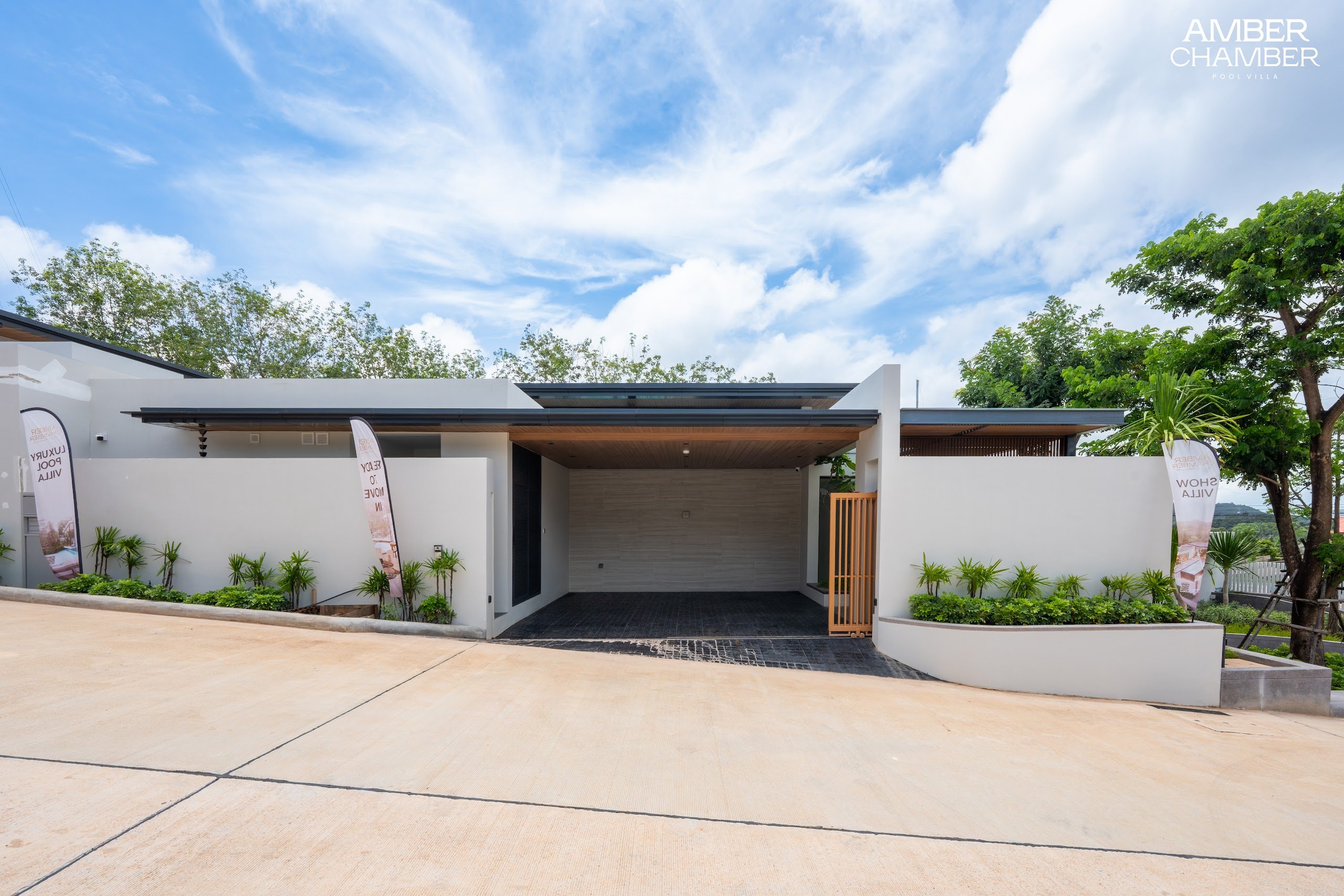 Amber Chamber pool villa exterior in Bang Jo, Phuket